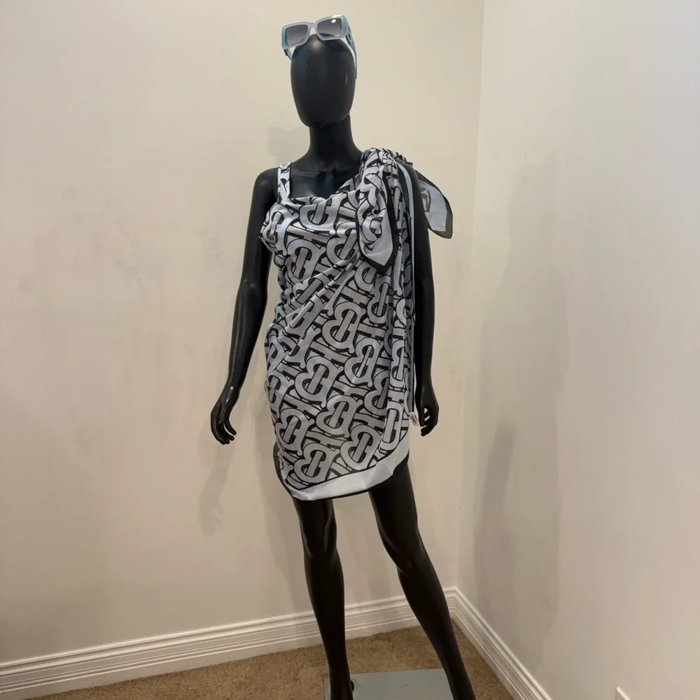 Burberry Monogram Pareo Scarf Wrap Dress Multiway New Luxury